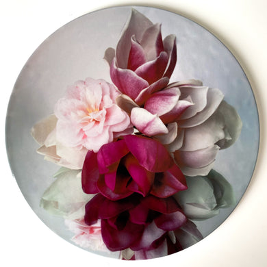 Ceramic Coaster Single - Magnolia Blooms (circular)