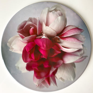 Ceramic Coaster Single - Magnolia Blooms 2 (circular)